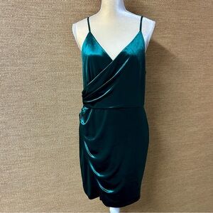 Gianni Bini Dress Women 12 Emerald Green Velvet NWT
